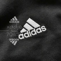 新品 正規品 adidas アディダス 2枚セット 長袖 ロンT プリント THREE STRIPES 黒 ブラック 白 ホワイト 3本ライン ロゴ 刺繍 厚手 M_画像8