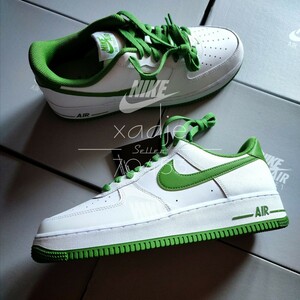 新品 正規品 NIKE ナイキ AIR FORCE1 LOW エアフォース1 ロー 07 白 ホワイト 緑 27.5cm US9.5 デュブレ 箱付き