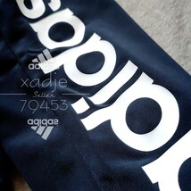 新品 正規品 adidas アディダス 上下セット セットアップ ジャージ ジャケット パンツ 紺 ネイビー 白 ロゴ刺繍 プリント L_画像7