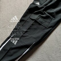 新品 正規品 adidas アディダス 上下セット ナイロン ジャージ ウィンドブレーカー セットアップ 赤 レッド 黒 白 ロゴ プリント 薄手 XL_画像9