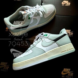 新品 正規品 NIKE ナイキ AIR FORCE1 LOW エアフォース1 ロー スプリット 白 ホワイト ライトシルバー 黒 26cm US8 箱付き