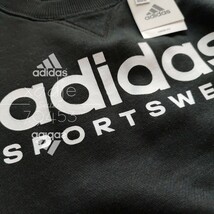 新品 正規品 adidas アディダス 上下セット セットアップ スウェット トレーナー パンツ 黒 ブラック プリント 刺繍 裏起毛 L_画像3