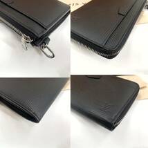 1円【未使用/希少品】LOUIS VUITTON ルイヴィトン M81325 エピ ジッピードラゴンヌ 長財布 クラッチバッグ メンズ RFID ブラック 新作_画像6