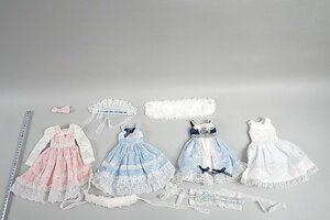 ★ MSD用 ノースリーブワンピース / ヘッドドレス / 長袖 花柄ワンピース 4着 アウトフィットセット