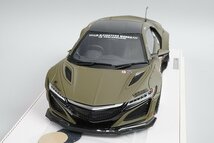 ONEMODEL 1/18 HONDA ホンダ LB-WORKS NSX Matt Green マットグリーン ※ジャンク ウイング・ミラー破損 21C04-69_画像3