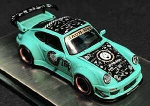 新品 PGM 1/64 Porsche ポルシェ RWB930 ティファニーブルー フル開閉機能付き 世界限定1500台 PGM-640201