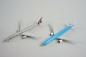 ★ herpa ヘルパ 1/500 B777-300ER KLM オランダ航空 PH-BVA / QATAR カタール A7-BAB 2点セット