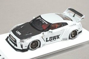 アイドロン / メイクアップ 1/43 日産 LB-WORKS R35 GT-R Type 1.5 LBシルエット ワークス ウィング ホワイトメタリック 限定60台 LB015B