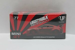 ▽ TSM トゥルースケール / MINI GT 1/64 Nissan 日産 LB★WORKS GT-R R35 Type 1, Rear Wing ver 1+2, Candy Red RHD MGT00077-L