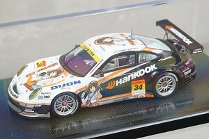 EBBRO エブロ 1/43 Porsche ポルシェ ハルヒ RACING HANKOOK ポルシェ SUPER GT 2011 Rd.1 Okayama #34