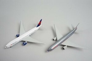 ★ herpa ヘルパ 1/500 B777-200 AA アメリカン N787AL / B777-200LR DELTA デルタ N70IDN 2点セット