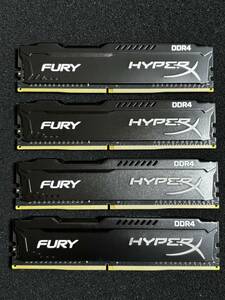 Kingston HX424C15FB2K4/32 DeskTop用 288pin DDR4-2400 CL15 32GB (8GBx4枚組) Kit ((動作美品))