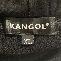 KANGOL カンゴール ロゴ刺繍入り パーカー カンガルー　フーディ メンズ ブラック　サイズＸＬ_画像5