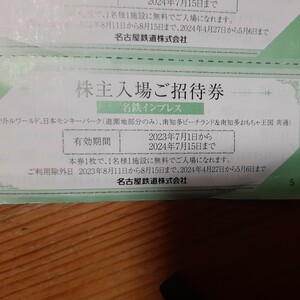 1枚～☆南知多ビーチランド&おもちゃ王国・日本モンキーパーク・リトルワールド入場券・招待券☆名鉄株主優待券♪