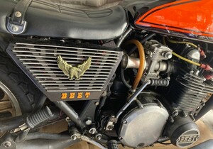 z1 z2 kz1000 kz900 イーグル　キジマ　サイドカバー真鍮2個セット　kz750 z750fx fx400 火の玉 外装 ヨシムラ 東京鉄管 ヨシムラ モリワキ