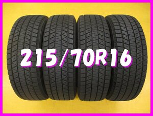 ◆送料無料 B2s◆　9分山　スタッドレス　215/70R16　100Q　ブリヂストン　BLIZZAK DM-V3　冬４本　※デリカD:5.アウトランダー等