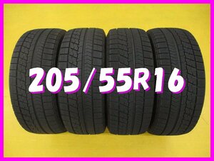 ◆送料無料 A2s◆　8分山　スタッドレス　205/55R16　91Q　ブリヂストン　BLIZZAK VRX　冬４本　※2018年/日本製