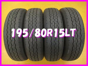 ◆送料無料 B2s◆　新車外し　195/80R15　107/105N LT ブリヂストン ECOPIA RD613 夏4本　※ハイエース.キャラバン等