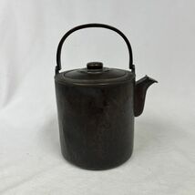 S273【ヤマト60サイズ】煎茶道具 茶道具 やかん 高さ 約16.5㎝×幅19㎝ 約0.52㎏ 湯沸かし 水差し 薬缶 古銅 骨董品 蔵出し品 コレクション_画像4