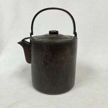 S273【ヤマト60サイズ】煎茶道具 茶道具 やかん 高さ 約16.5㎝×幅19㎝ 約0.52㎏ 湯沸かし 水差し 薬缶 古銅 骨董品 蔵出し品 コレクション_画像1