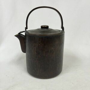 S273【ヤマト60サイズ】煎茶道具 茶道具 やかん 高さ 約16.5㎝×幅19㎝ 約0.52㎏ 湯沸かし 水差し 薬缶 古銅 骨董品 蔵出し品 コレクション