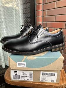 Clarks Unelott Plain Black Leather UNエロットプレイン ブラックレザー 25cm相当 クラークス ドレスシューズ