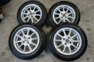 ほぼ新品 ホイール付14×5.5J 4H100 +39 ECO FORME スタットレス 165/65 R14 ブリジストン VRX 4本 H126