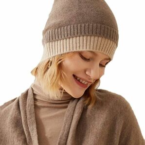 ニット帽 男女 キャップ 防寒　100%カシミヤ ベレー帽 フリーサイズ ニットキャップ メンズ、レディース兼用