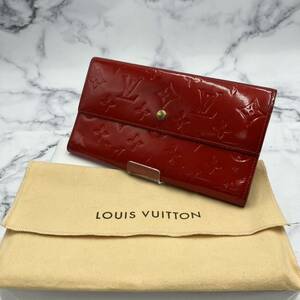 ●【売り切り】LOUIS VUITTON ルイヴィトン ポルトトレゾールインターナショナル M91165 TH0052ヴェルニ 三つ折り財布 レディース