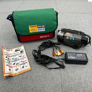 ♪【売り切り】SONYソニーHandycam ハンディカム デジタルビデオカメラ CCD-TR290 カメラバッグ付属 レトロ 当時物 現状品