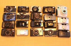 カメラ　まとめ 20台　Nikon AD3　L35 AD OLYMPUS μ 70 canon Autoboy 3 2 AF35M Luna 105 FUJI DL-7ミッキーマウス チェキ camera