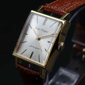 未使用 長期保管品 SEIKO UNIQUE ANTIMAGNETIC セイコー ユニーク 56605 手巻き ジャンク 14KGF 1950年代 新品ベルト メンズ腕時計