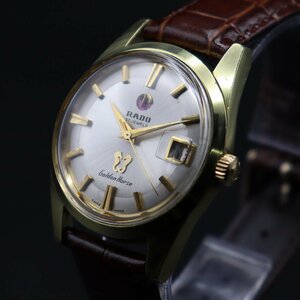 希少57石 RADO Golden Horse ラドー ゴールデンホース 11674 自動巻 GP20ケース タツノオトシゴ 赤デイト 新品ベルト アンティーク メンズ