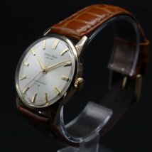 OH済 SEIKO CROWN Special セイコー クラウン スペシャル J14100 手巻 23石 AGF80MCR SD文字盤 1960年代 新品革ベルト アンティーク メンズ_画像3