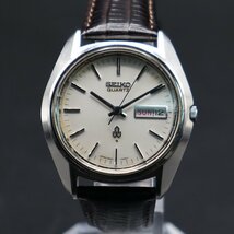 SEIKO QUARTZ セイコー クォーツ シングルクォーツ 3803-7030 諏訪 英/日デイデイト 新品革ベルト アンティーク メンズ腕時計_画像2