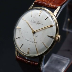 SEIKO Cronos セイコー クロノス 15001A 手巻き SD文字盤 23石 14K GOLD FILLED 1950-60年代製造 新品革ベルト アンティーク メンズ腕時計