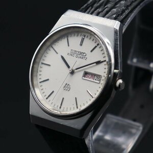 SEIKO KING QUARTZ セイコー キングクォーツ KQ 9443-7000 ツインクォーツ デイデイト 諏訪工場 新品革ベルト ヴィンテージ メンズ腕時計