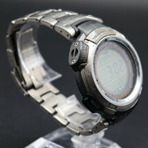 CASIO PROTREK カシオ プロトレック PRW-1300TJ タフソーラー 動作品ジャンク 電波ソーラー デジタル 純正ブレス メンズ腕時計_画像4