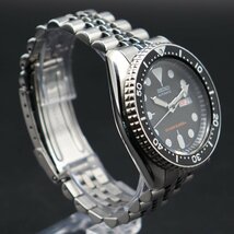 SEIKO DIVER'S セイコー ダイバー 200M防水 7S26-0020 自動巻 ブラックボーイ 波マーク 英/西デイデイト 余りコマ 純正ブレス メンズ_画像5