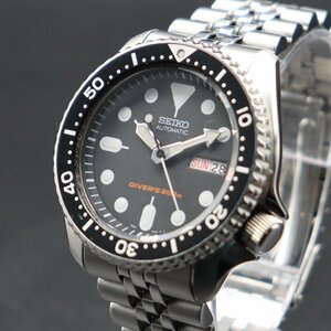 SEIKO DIVER'S セイコー ダイバー 200M防水 7S26-0020 自動巻 ブラックボーイ 波マーク 英/西デイデイト 余りコマ 純正ブレス メンズ