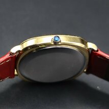 LONGINES ロンジン 744SWISS 4381 クォーツ スクエア ゴールドラメ文字盤 動作品ジャンク スイス デイト 新品革ベルト アンティーク メンズ_画像7