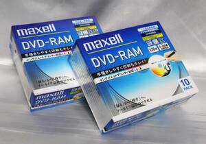 ■maxell DVD-RAM 20枚 (10PACK×2) DM120PLWPB.10SL 120分 2-3倍速 CPRM対応 インクジェットプリンター対応 マクセル
