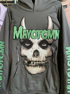 送料込 即発送 MAYO FGMN Embroidery Hoodie - GRAY size L メイヨー グレイ Misfits ミスフィッツ オマージュ