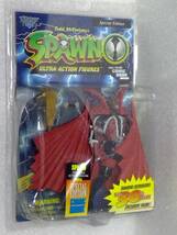 未開封 当時物 フィギュア&グッズ ワームヘッドスポーン SPAWN マクファーレン ブリスター破損 メタリックカード ピンズ_画像3