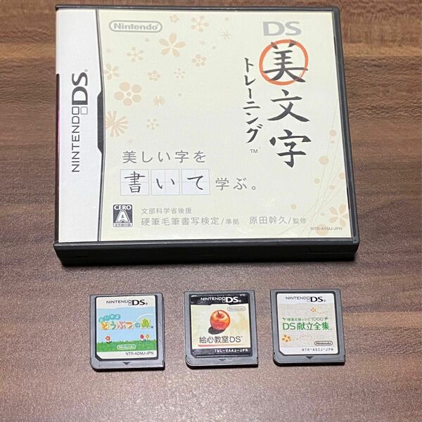 おいでよどうぶつの森　絵心教室　献立教室美文字トレーニング　ソフト４点　 ニンテンドー DS