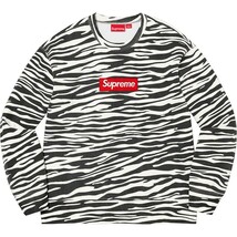 正規品 新品 未開封 FW22 Supreme Box Logo Crewneck シュプリーム ボックス ロゴ クルーネック トレーナー Zebra ゼブラ Large ラージ_画像9