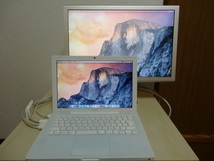 [送料無料 即決] Apple MacBook 13inch Early 2009 A1181 SSD 120GB USED + Apple Cinema Display 20inch 難あり_画像1