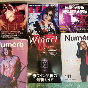 XJAPAN YOSHIKI 関連書籍6冊セット、NUDE、ヘドバンスピンオフ、winart、numero、AERA、管理No.2079