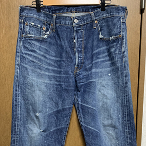 W36 Levi's 501 / リーバイス ボタンフライ ダメージ 色落加工 ペンキ