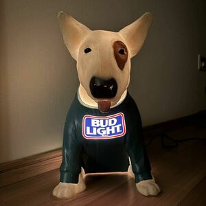 ビンテージ BUD LIGHT アドバタイジング ランプ / バドライト スパッズマッケンジー 照明 フロアライト 犬 アンティーク 宣伝